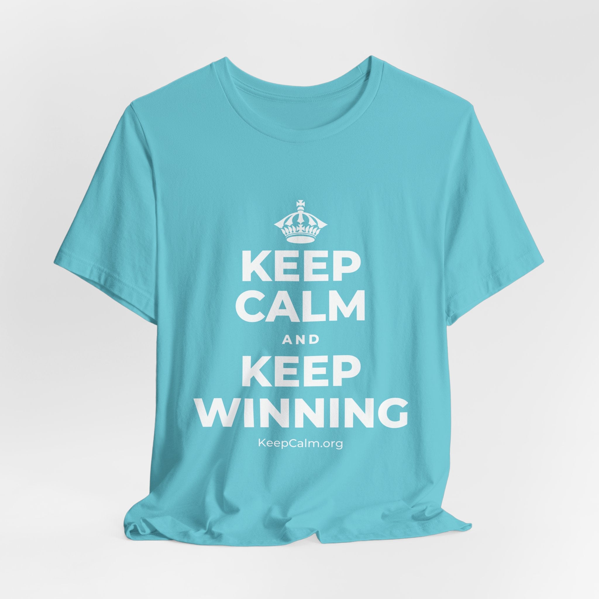 KEEP CALM AND KEEP WINNING T-Shirt (Soft Cream–Heather Mauve)