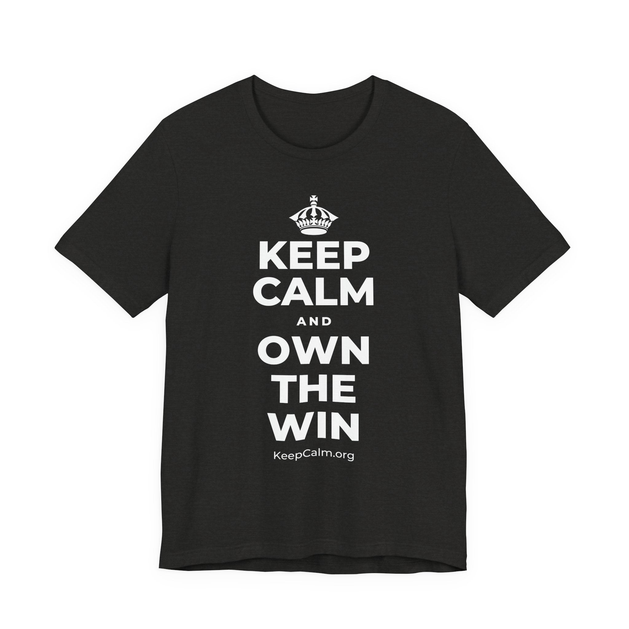 KEEP CALM AND OWN THE WIN T-Shirt (Soft Cream–Heather Mauve)