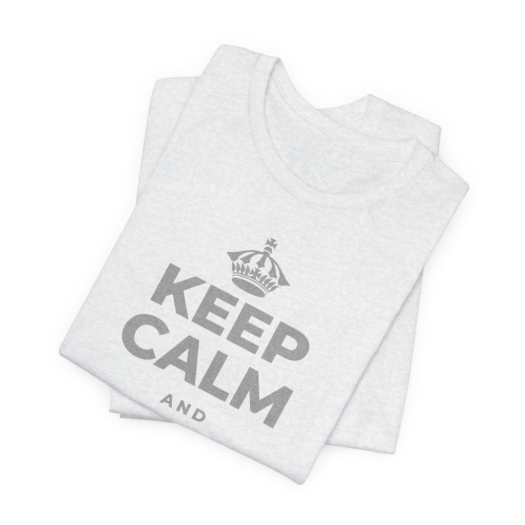 KEEP CALM AND 지금을 음미해요 T-Shirt (Soft Cream–Heather Mauve)