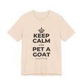 KEEP CALM AND PET A GOAT T-Shirt (Soft Cream–Heather Mauve)
