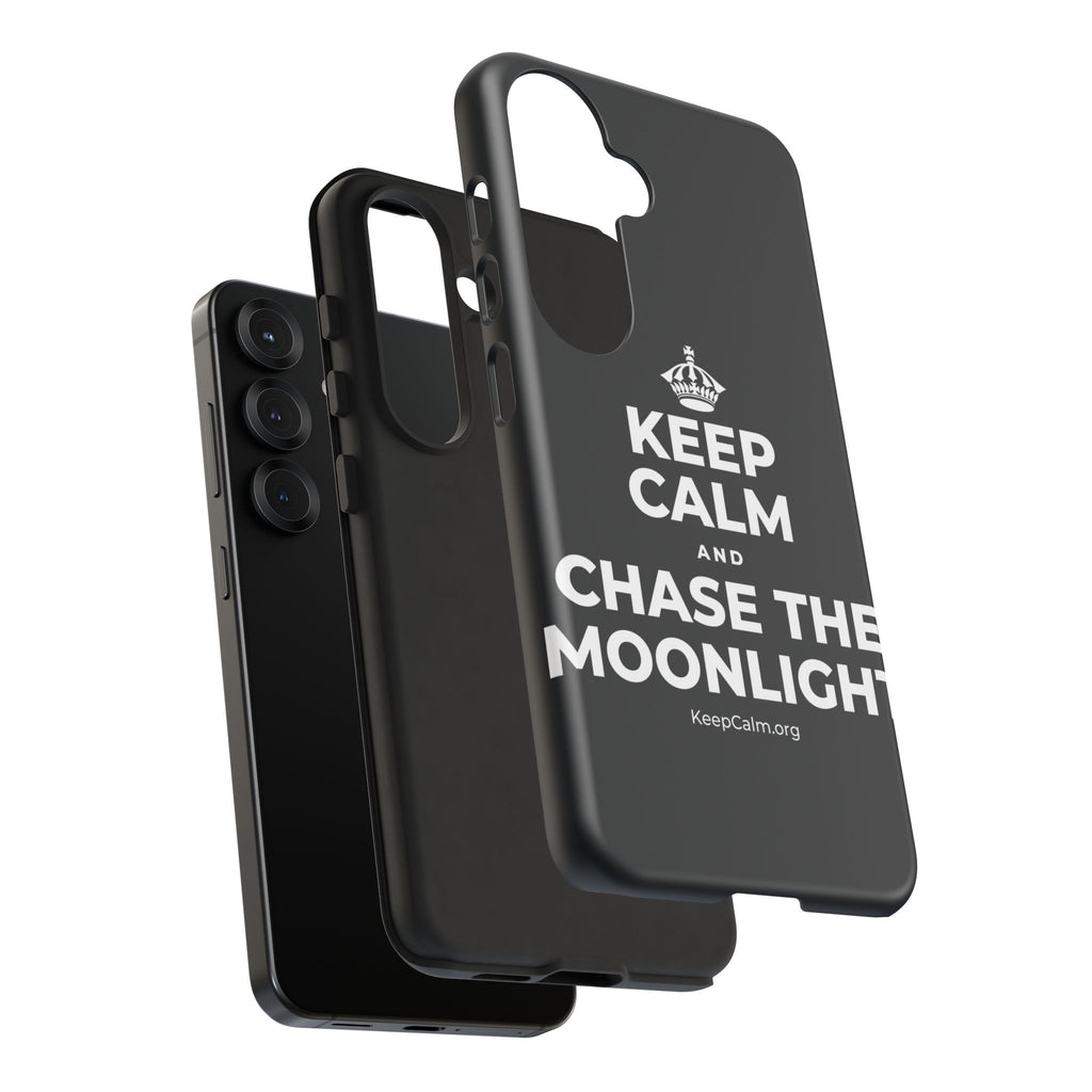 KEEP CALM AND CHASE THE MOONLIGHT Phone Case (Dark)