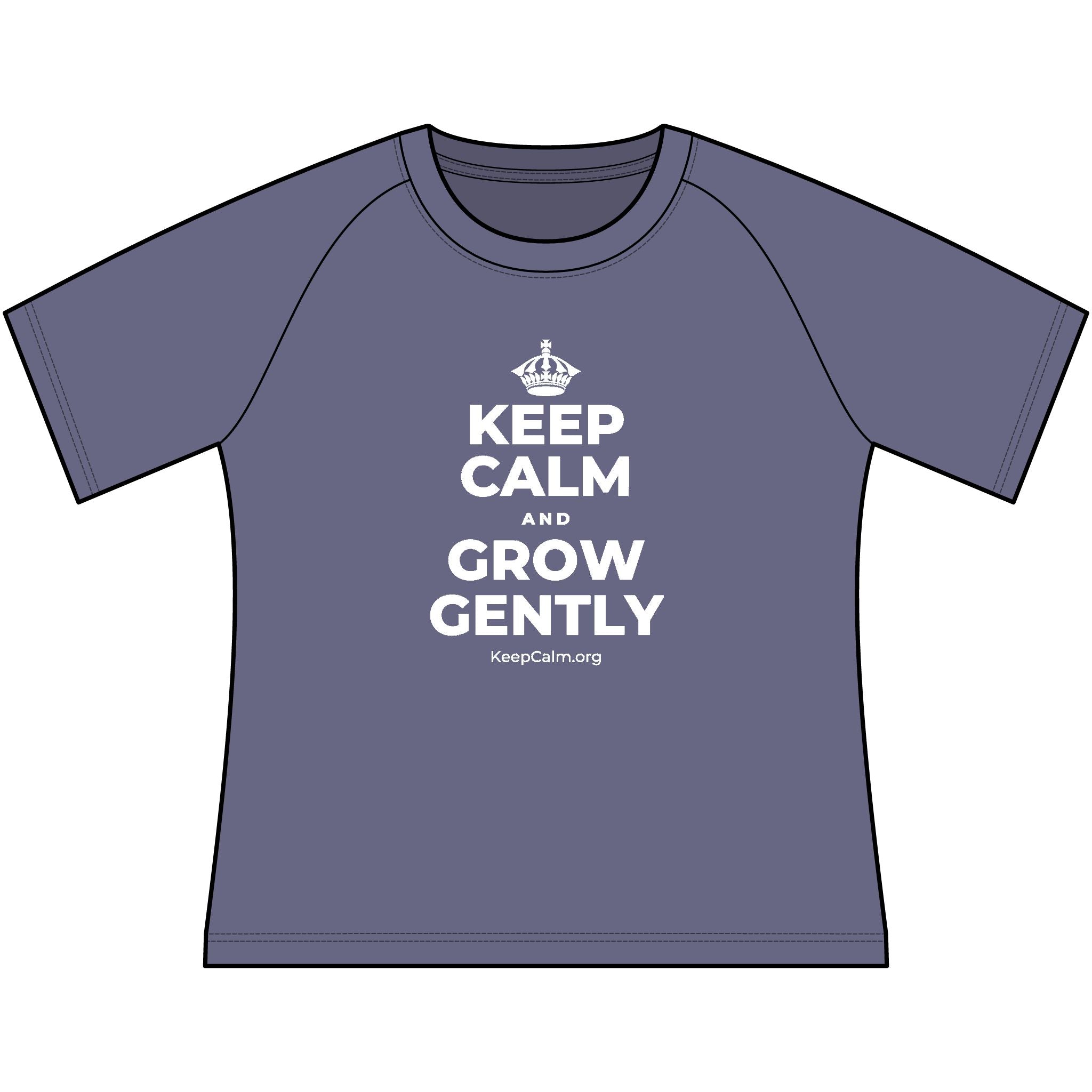 KEEP CALM AND GROW GENTLY Women's Raglan Tee