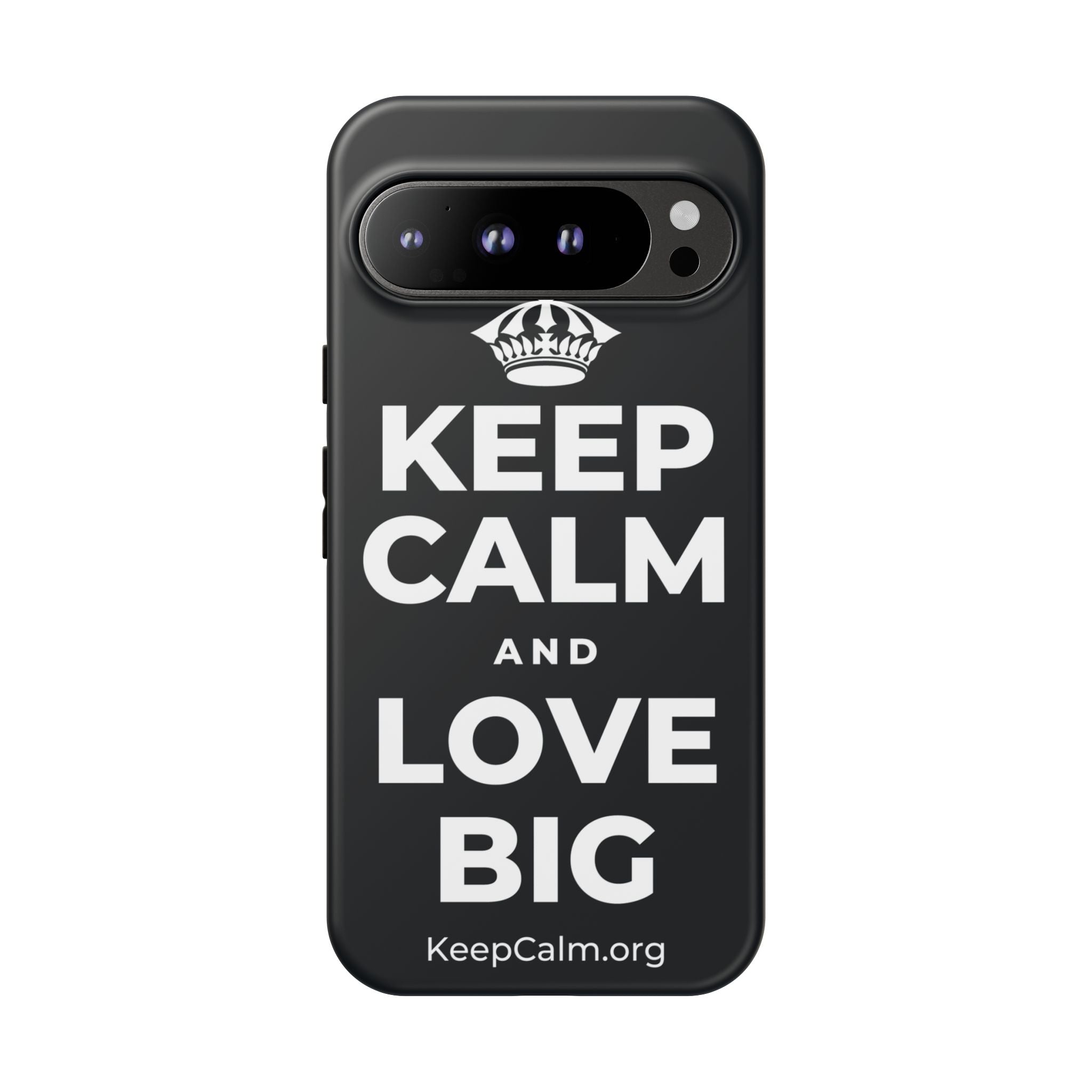 KEEP CALM AND LOVE BIG Phone Case (Dark)
