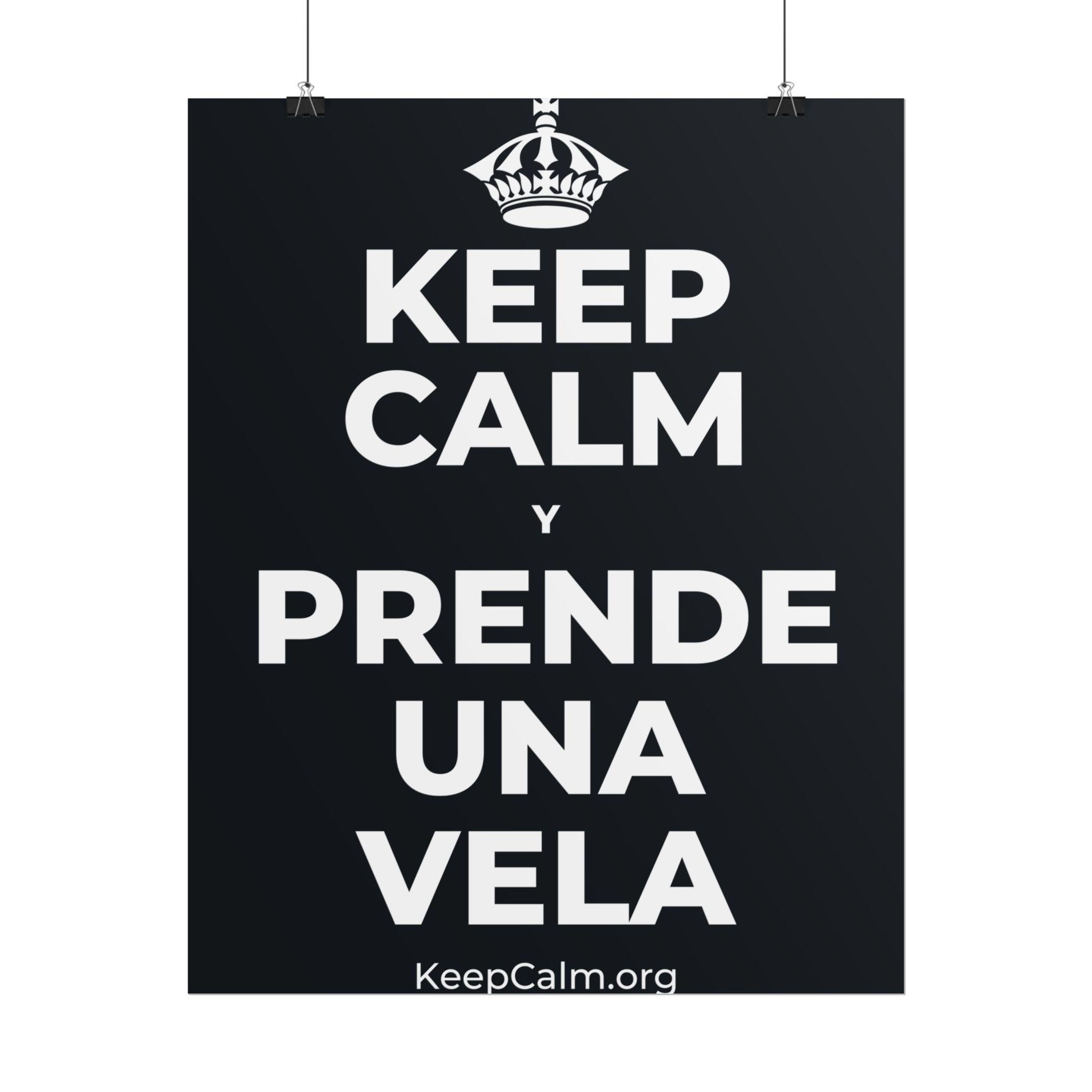 KEEP CALM Y PRENDE UNA VELA Poster (Dark)