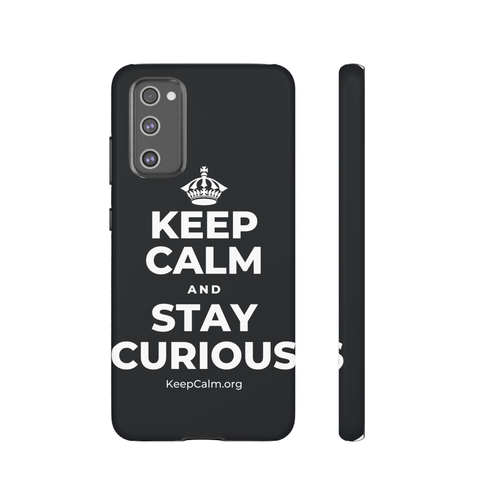 KEEP CALM AND STAY CURIOUS Phone Case (Dark)