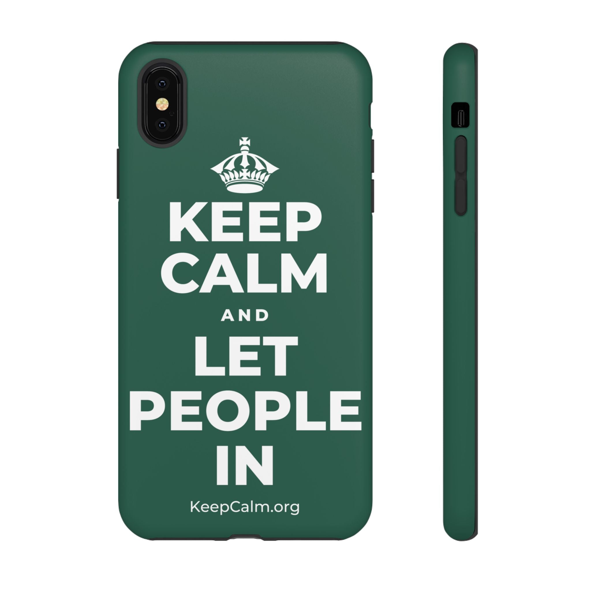 KEEP CALM AND LET PEOPLE IN Phone Case