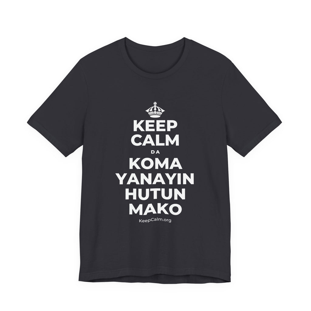 KEEP CALM DA KOMA YANAYIN HUTUN MAKO T-Shirt (Baby Blue–Silver)