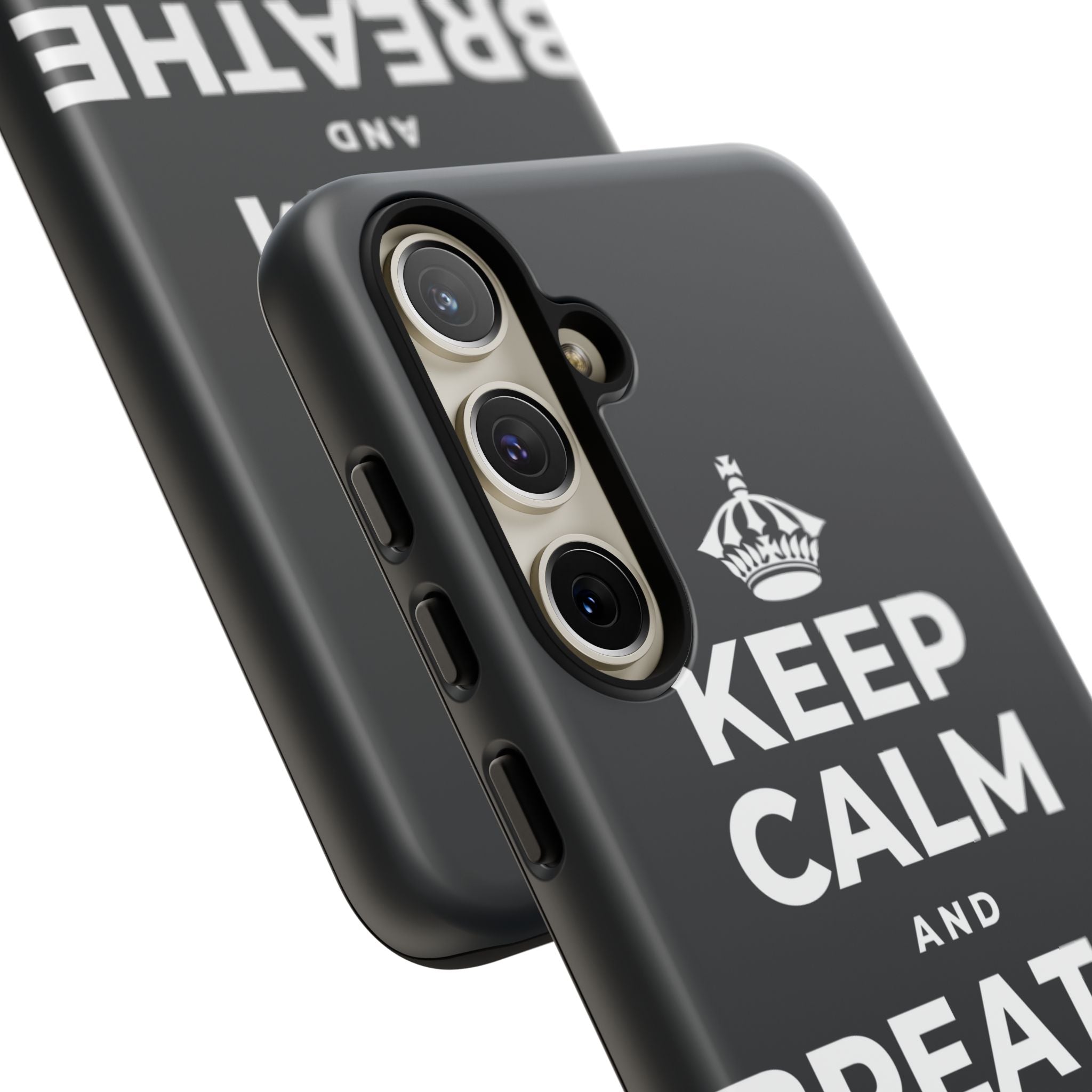 KEEP CALM AND BREATHE IN FOR FOUR Phone Case (Dark)