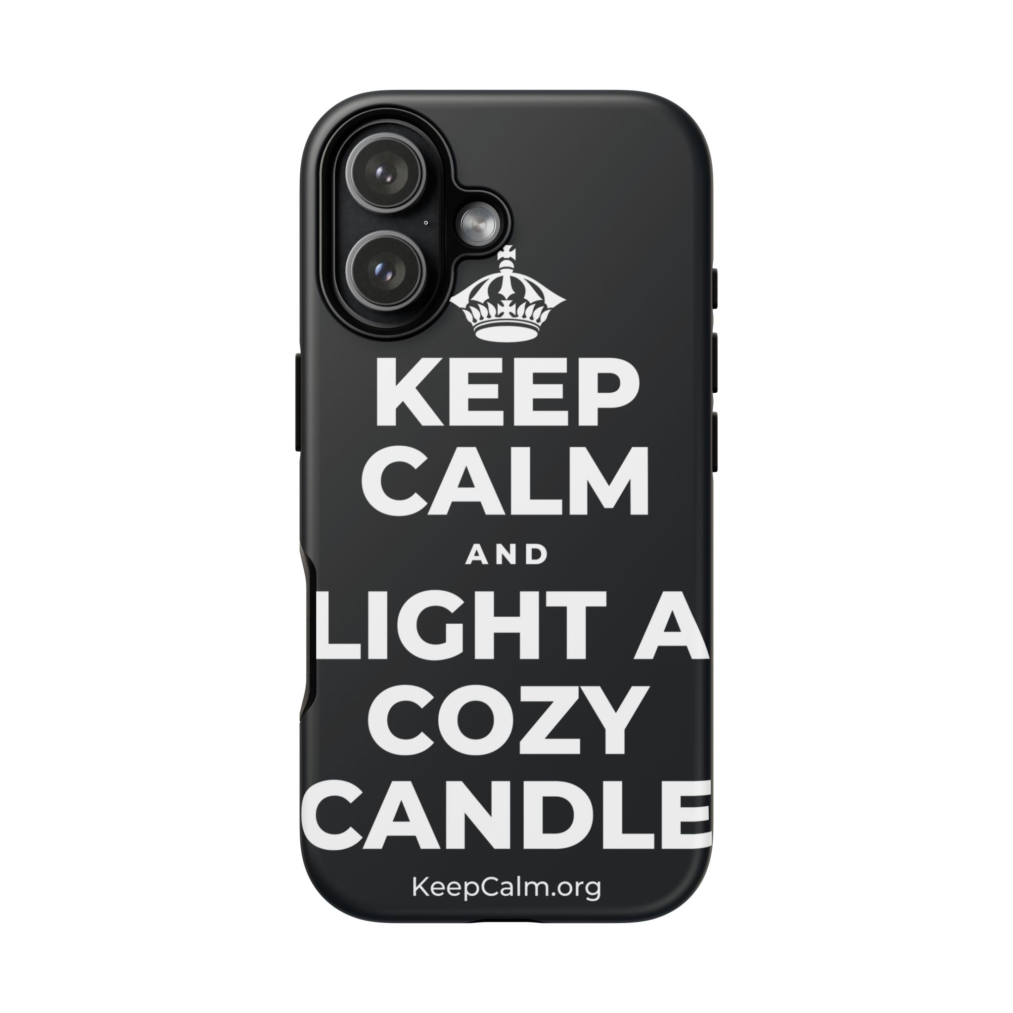 KEEP CALM AND LIGHT A COZY CANDLE Phone Case (Dark)