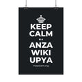 KEEP CALM NA ANZA WIKI UPYA Satin Poster (Dark)
