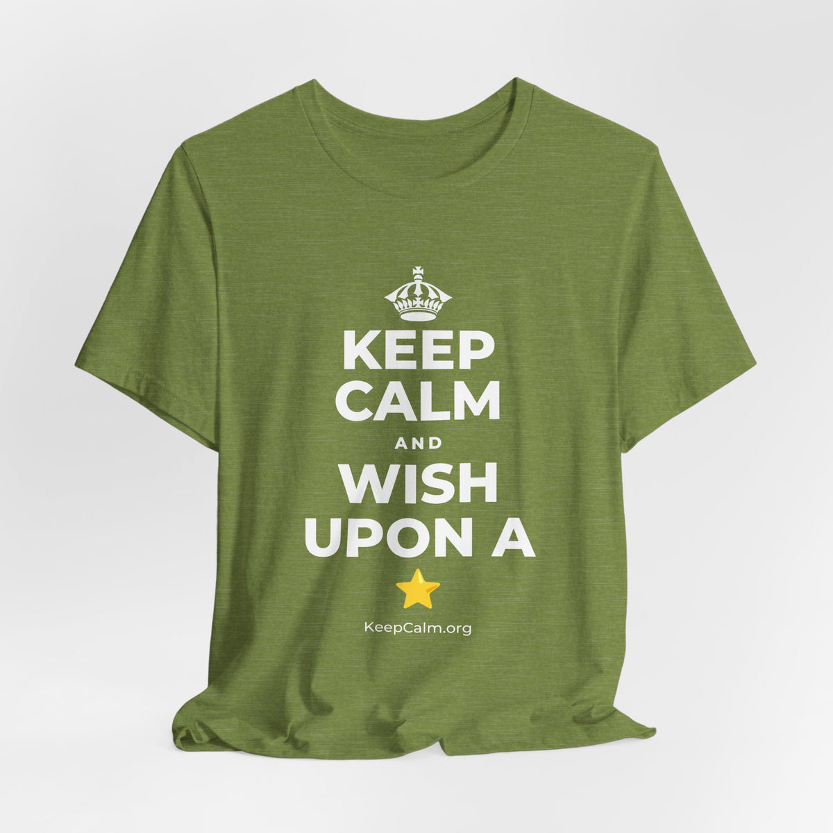 KEEP CALM AND WISH UPON A ⭐ T-Shirt (Baby Blue–Silver)