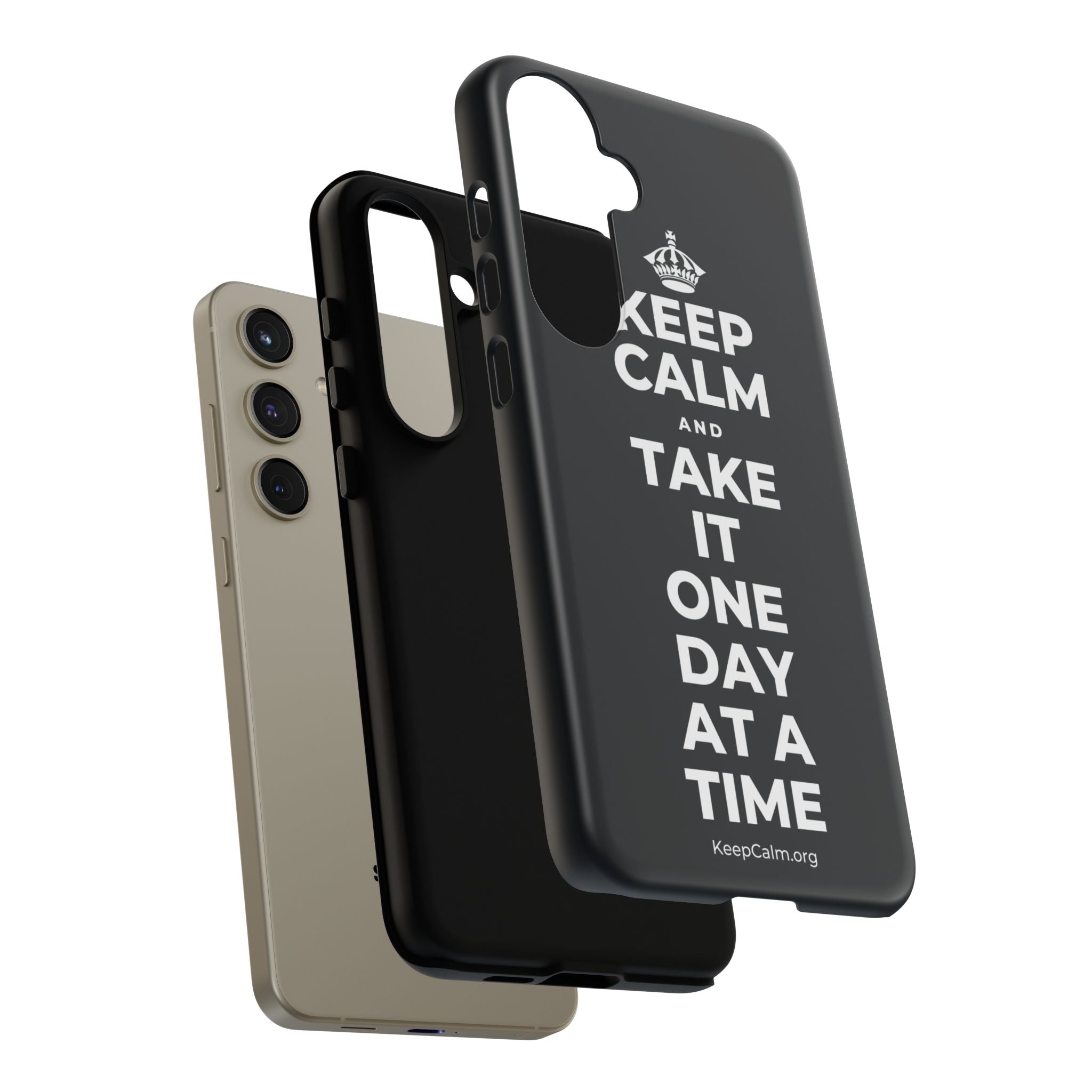 KEEP CALM AND TAKE IT ONE DAY AT A TIME Phone Case (Dark)