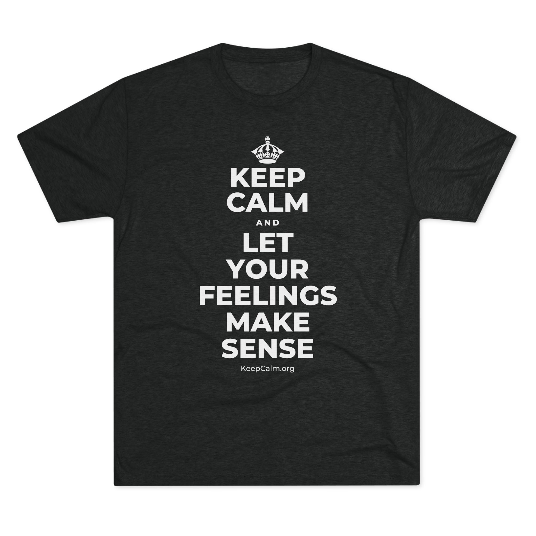 KEEP CALM AND LET YOUR FEELINGS MAKE SENSE Tri-Blend Tee