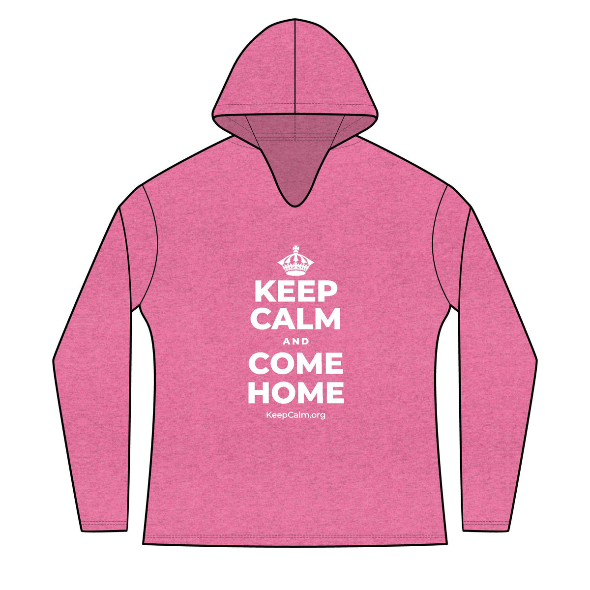KEEP CALM AND COME HOME Women's Long Sleeve Hoodie