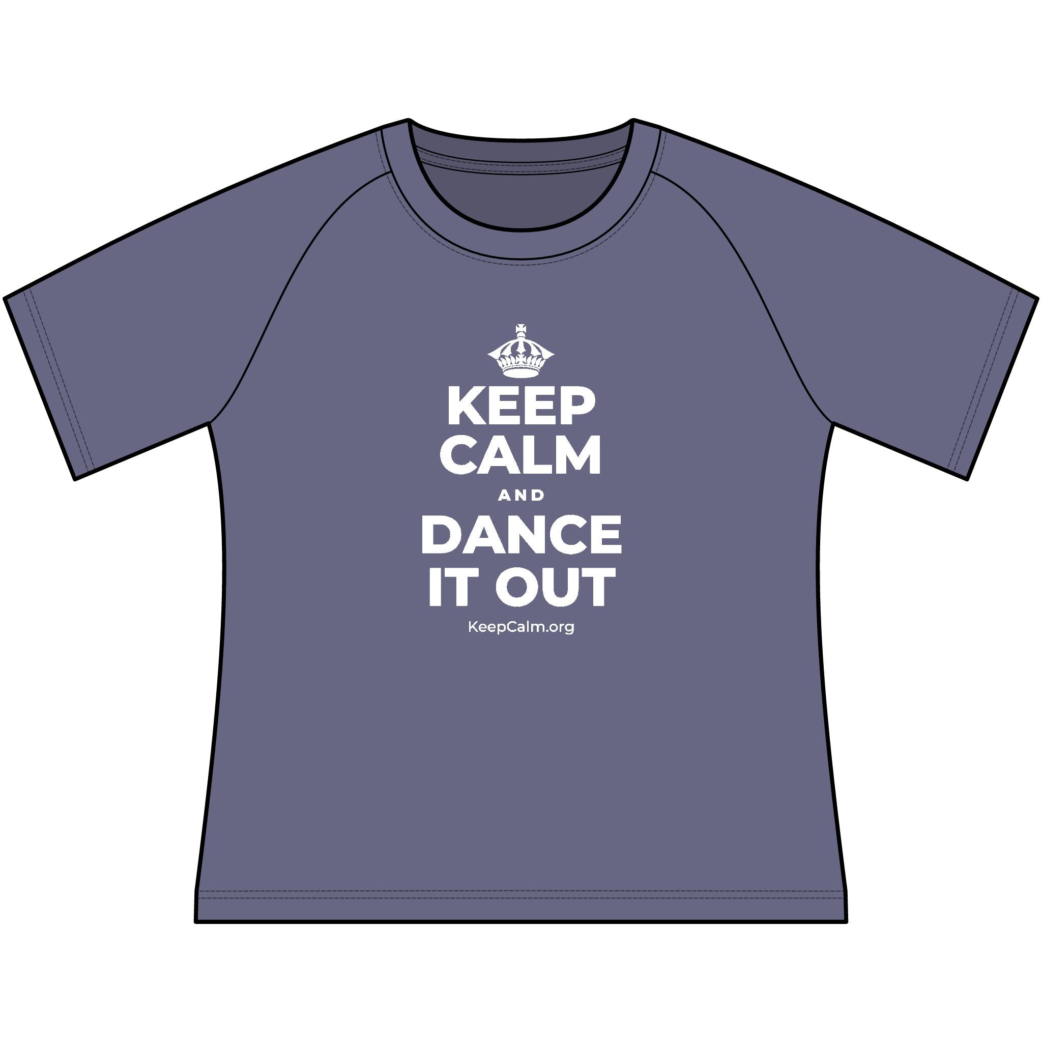 KEEP CALM AND DANCE IT OUT Women's Raglan Tee