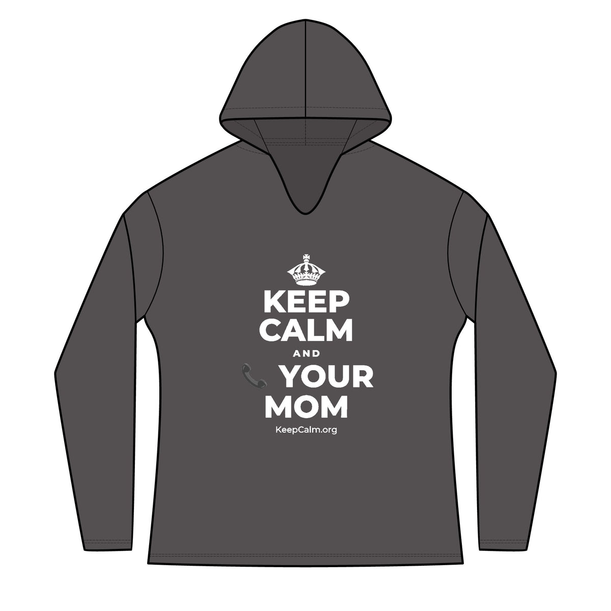KEEP CALM AND 📞 YOUR MOM Women's Long Sleeve Hoodie
