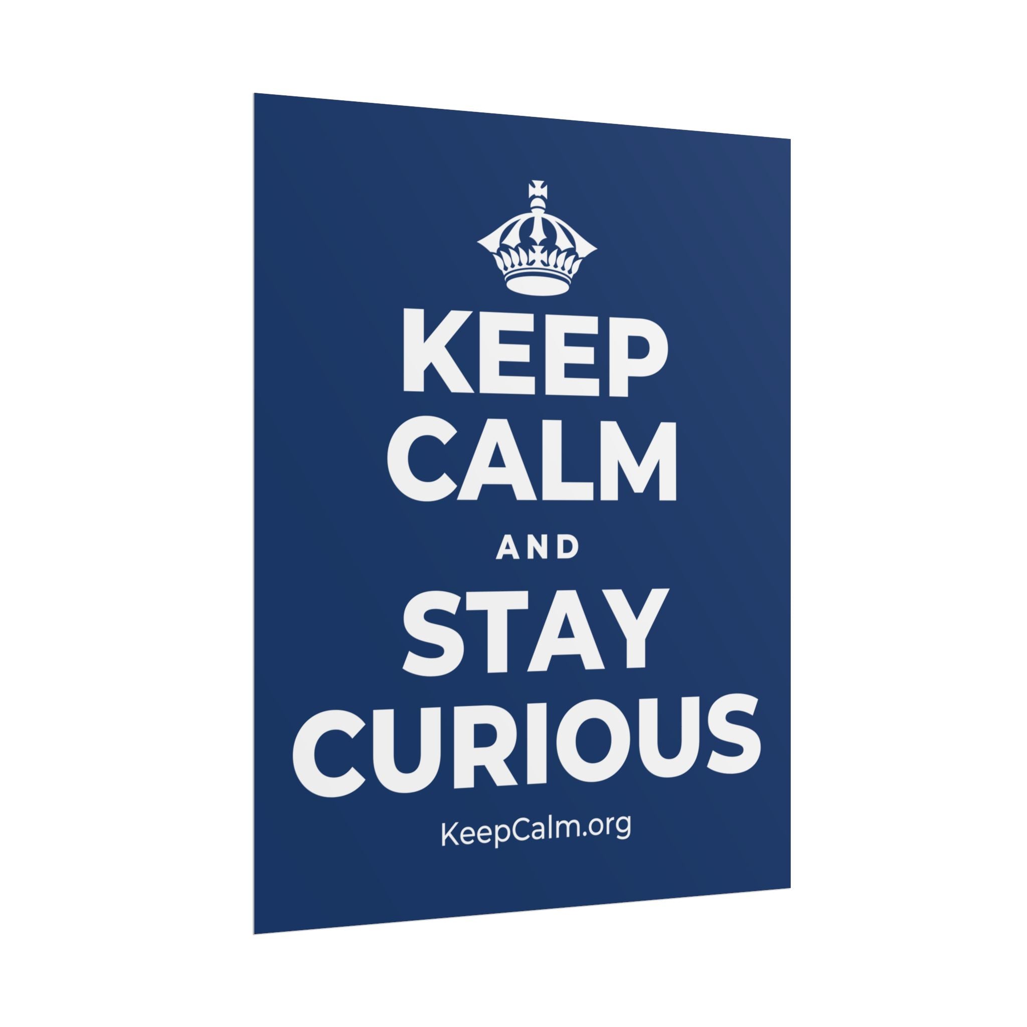 KEEP CALM AND STAY CURIOUS Poster