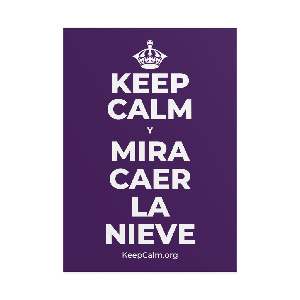 KEEP CALM Y MIRA CAER LA NIEVE Poster