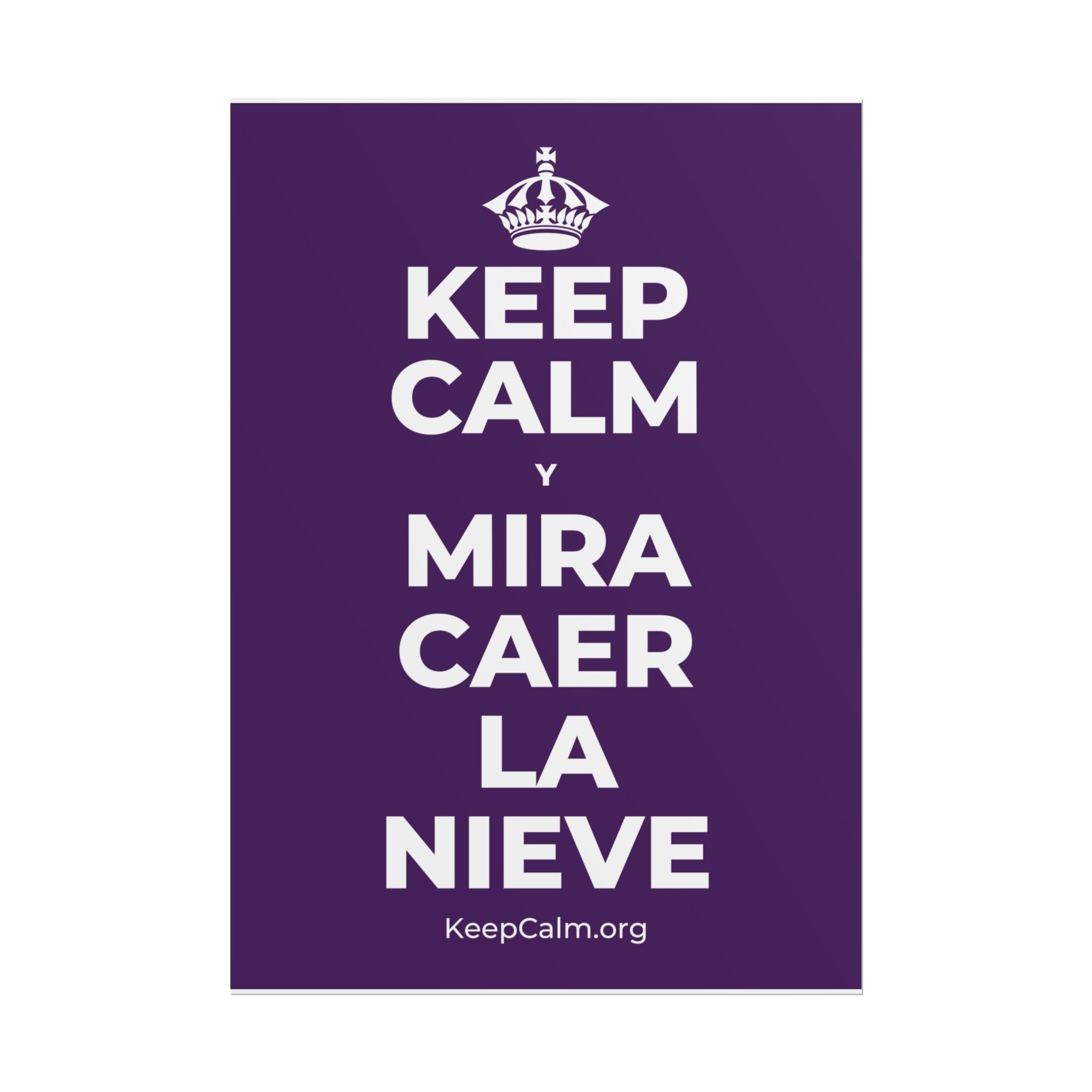 KEEP CALM Y MIRA CAER LA NIEVE Poster