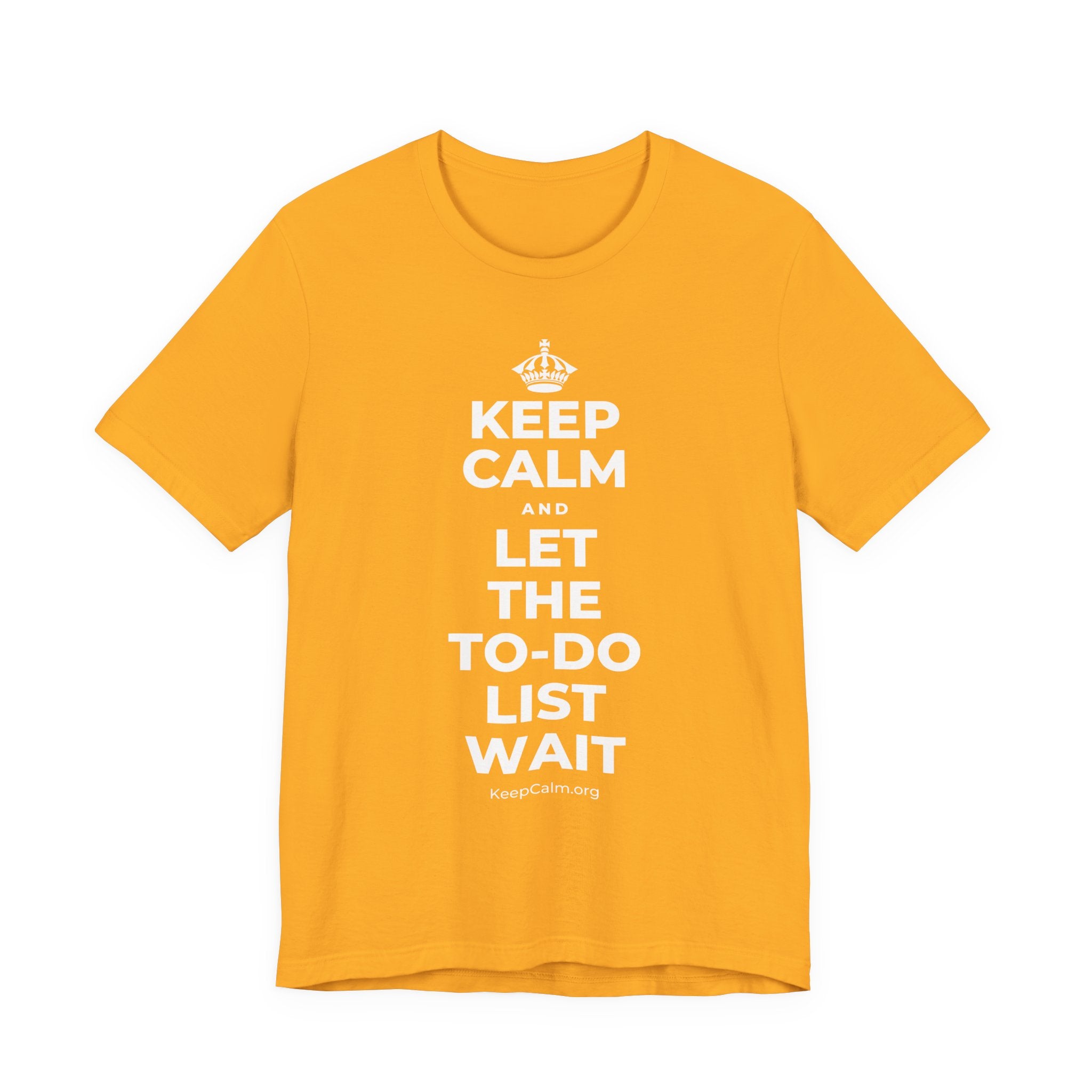 KEEP CALM AND LET THE TO-DO LIST WAIT T-Shirt (Baby Blue–Silver)