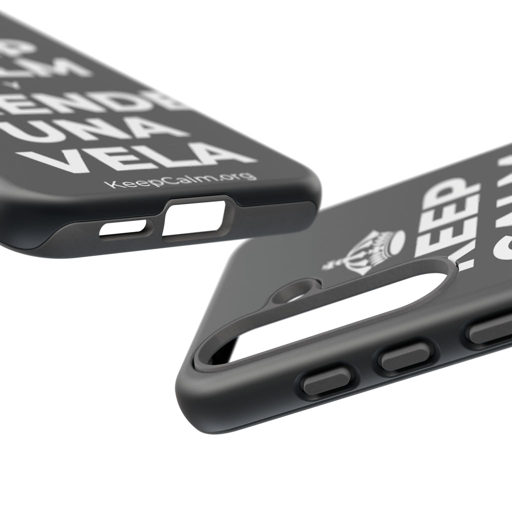 KEEP CALM Y PRENDE UNA VELA Phone Case (Dark)