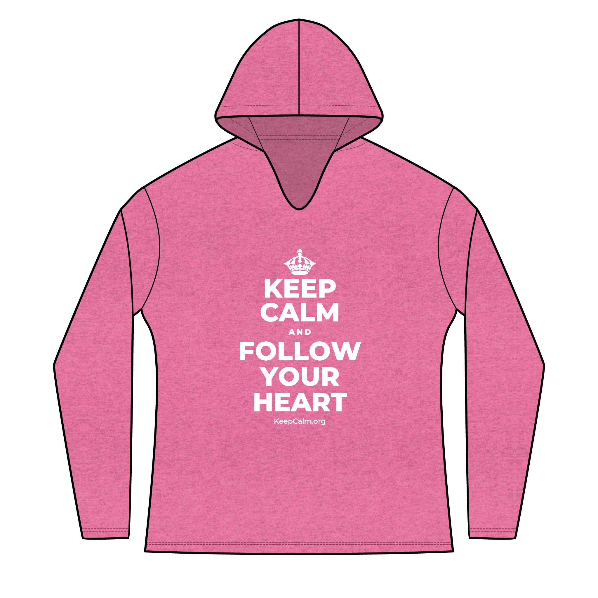 KEEP CALM AND FOLLOW YOUR HEART Women's Long Sleeve Hoodie