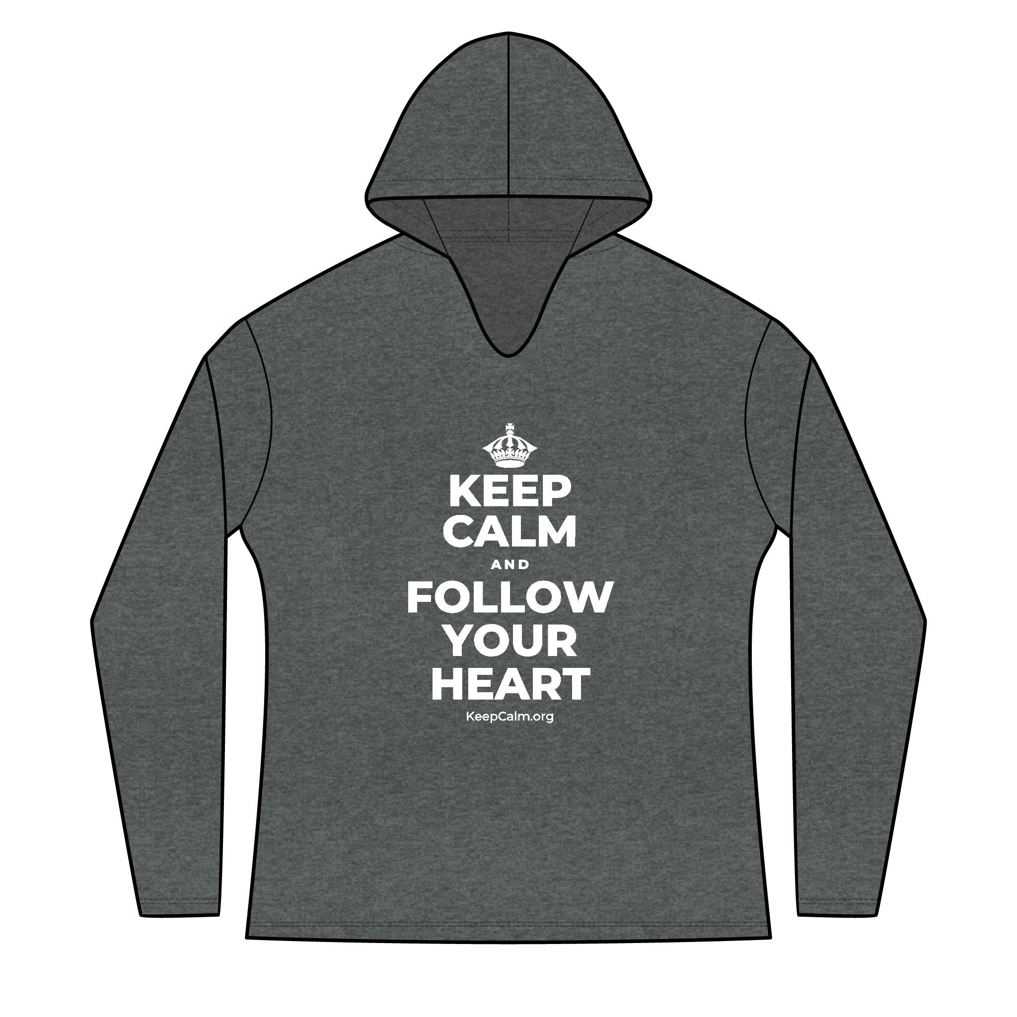 KEEP CALM AND FOLLOW YOUR HEART Women's Long Sleeve Hoodie