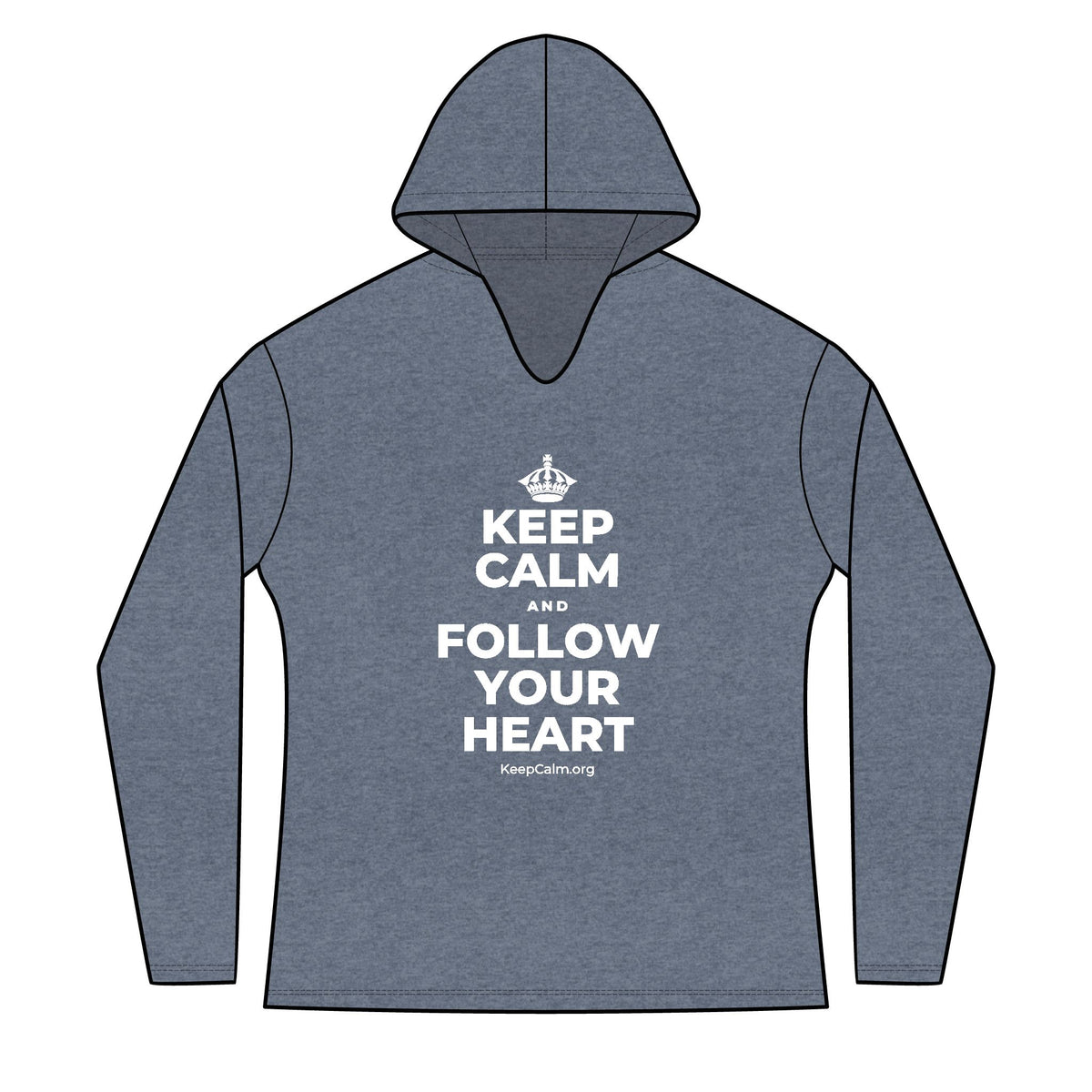 KEEP CALM AND FOLLOW YOUR HEART Women's Long Sleeve Hoodie