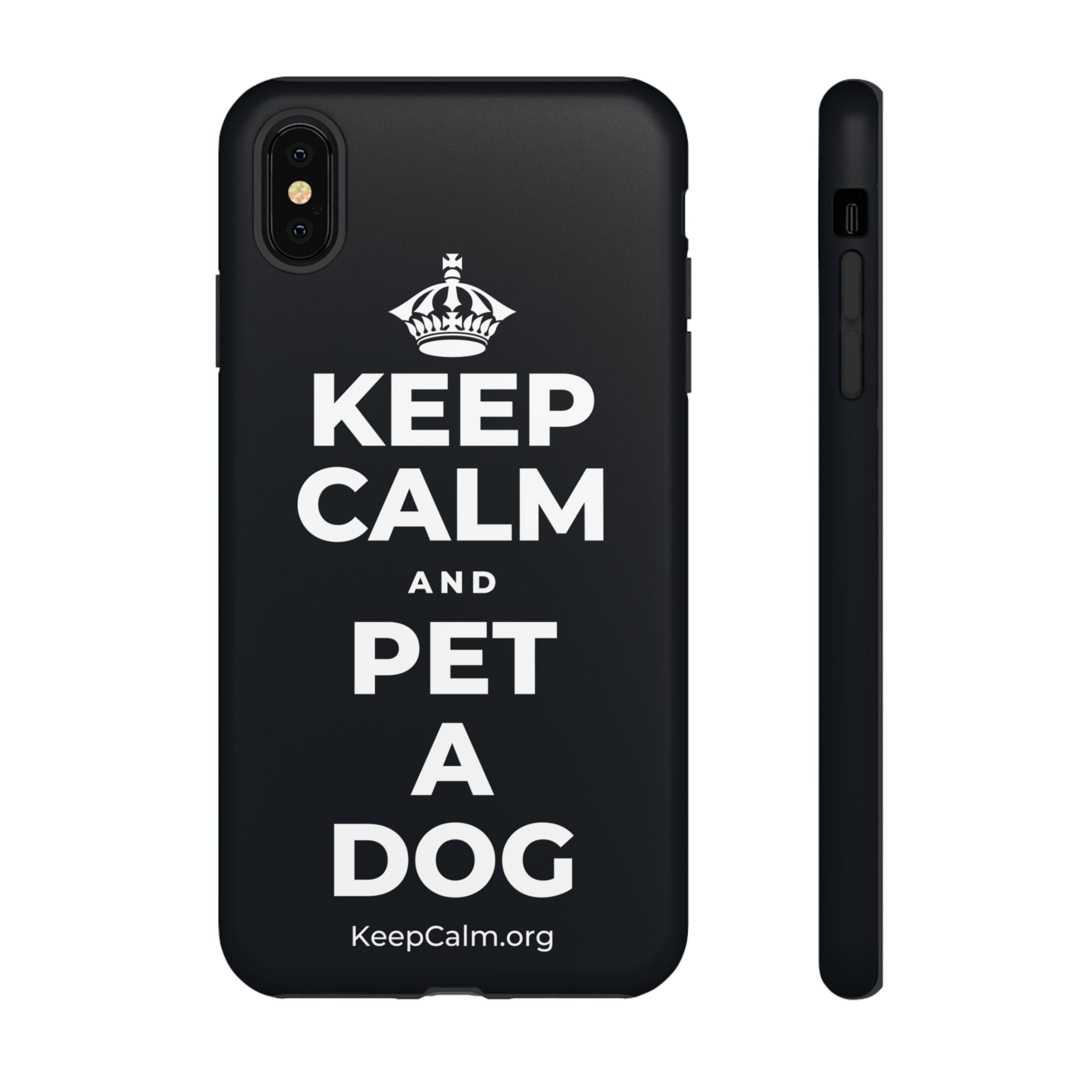 KEEP CALM AND PET A DOG Phone Case (Dark)