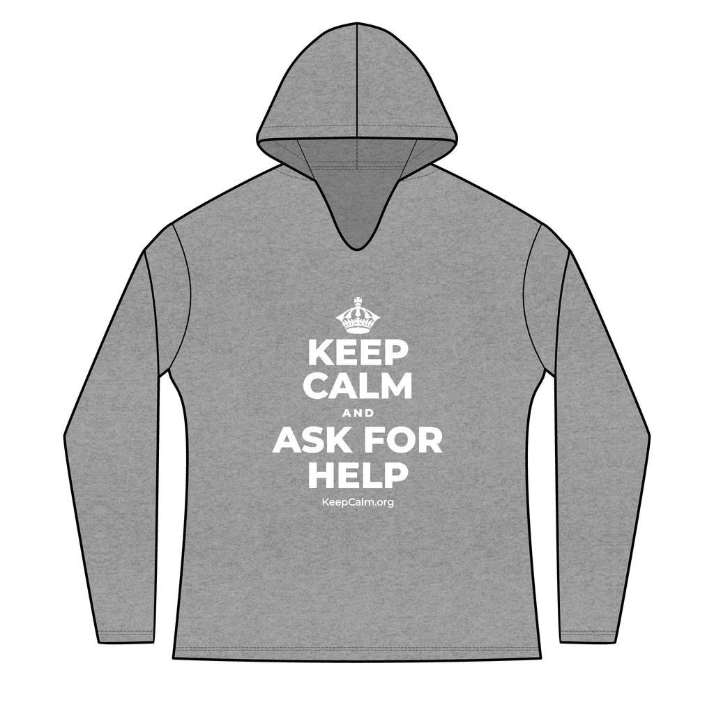 KEEP CALM AND ASK FOR HELP Women's Long Sleeve Hoodie