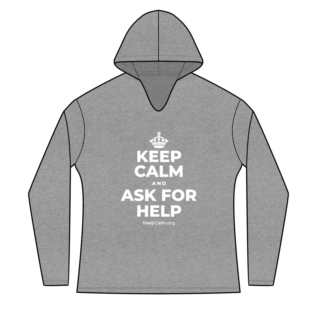 KEEP CALM AND ASK FOR HELP Women's Long Sleeve Hoodie