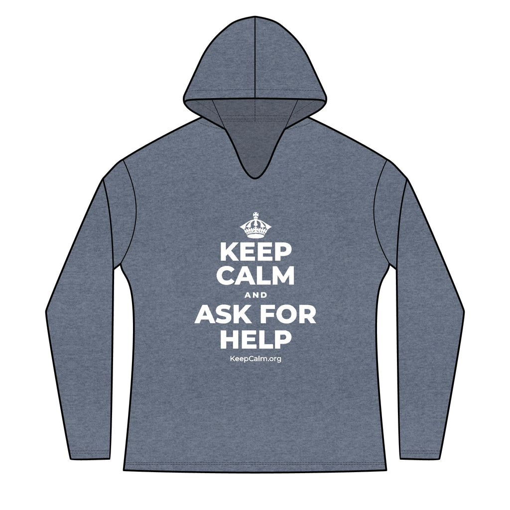 KEEP CALM AND ASK FOR HELP Women's Long Sleeve Hoodie