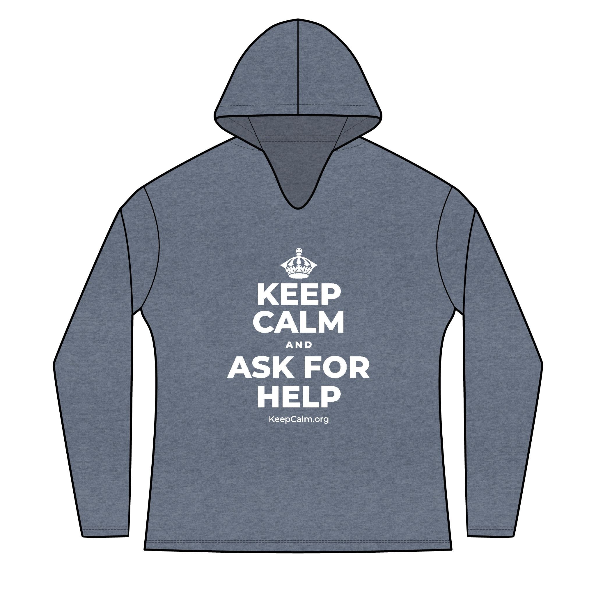 KEEP CALM AND ASK FOR HELP Women's Long Sleeve Hoodie