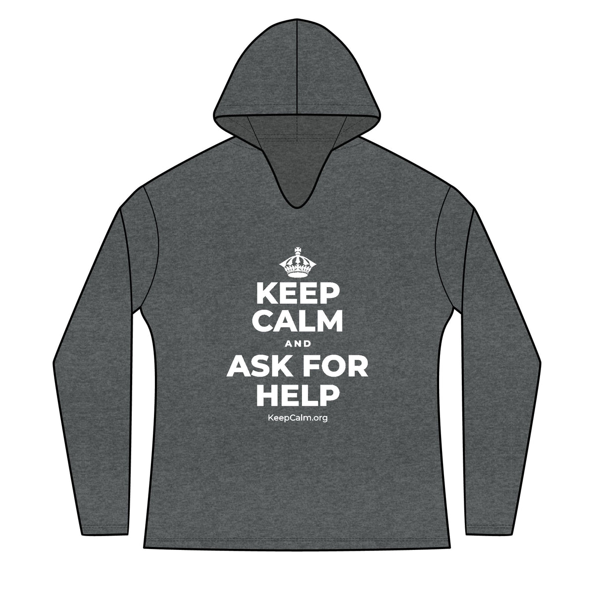 KEEP CALM AND ASK FOR HELP Women's Long Sleeve Hoodie