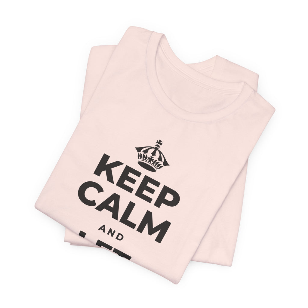 KEEP CALM AND LET YOURSELF ENJOY IT T-Shirt (Soft Cream–Heather Mauve)
