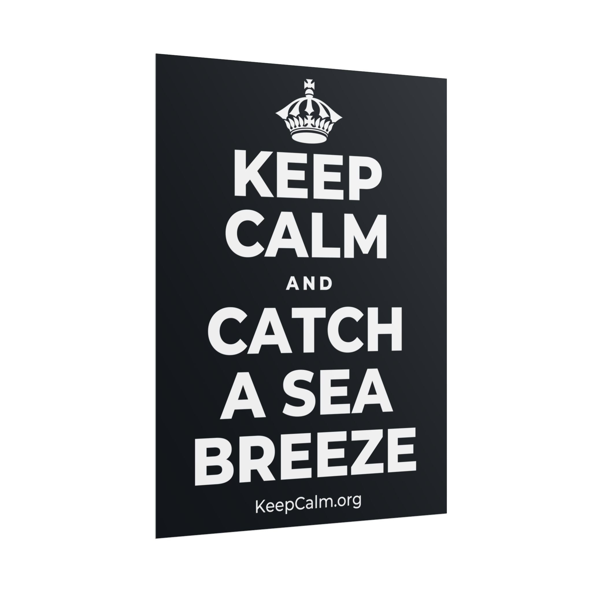 KEEP CALM AND CATCH A SEA BREEZE Poster (Dark)