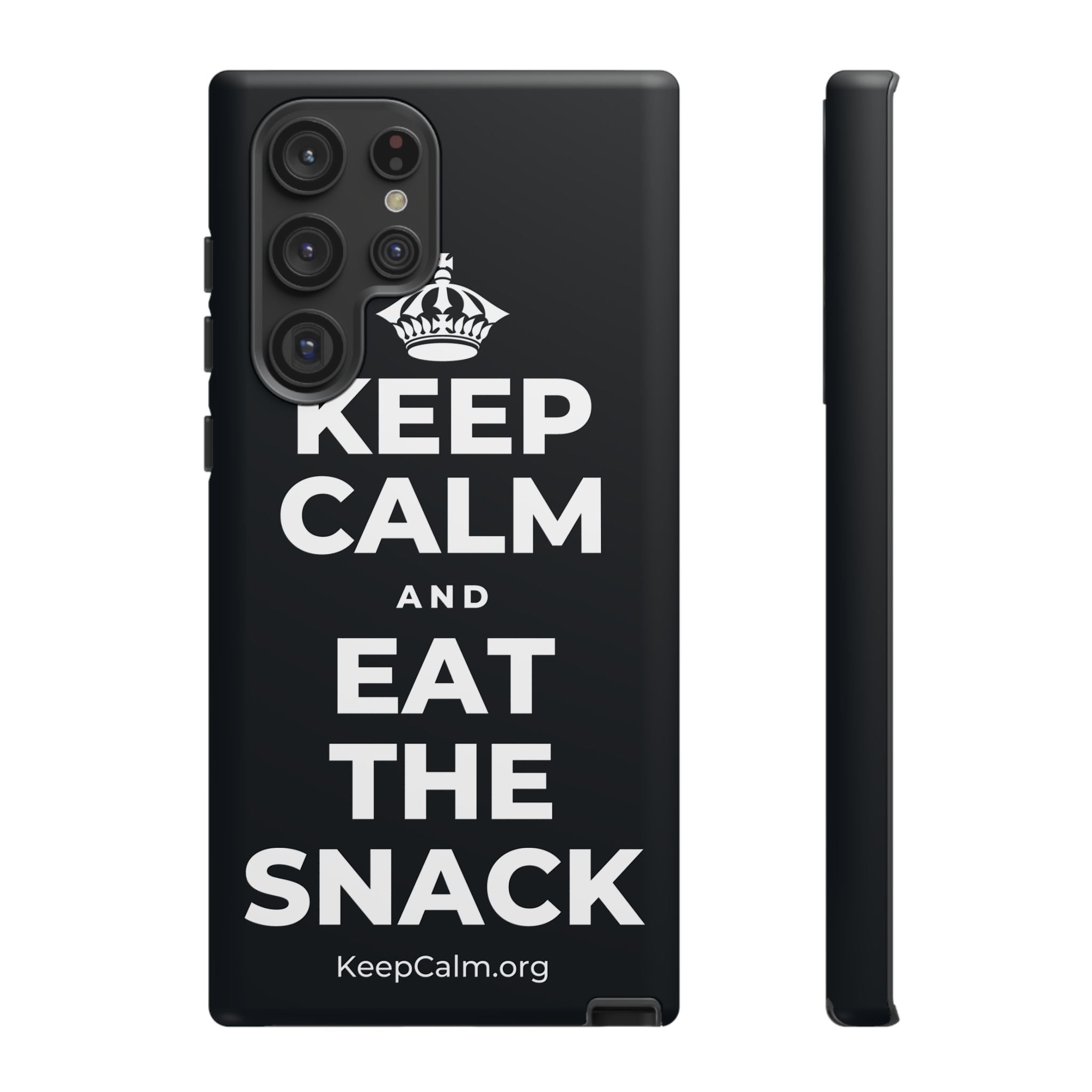 KEEP CALM AND EAT THE SNACK Phone Case (Dark)