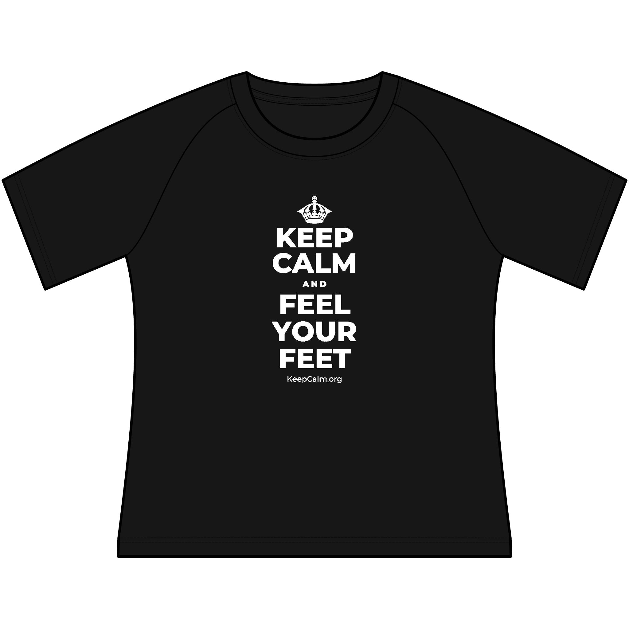 KEEP CALM AND FEEL YOUR FEET Women's Raglan Tee