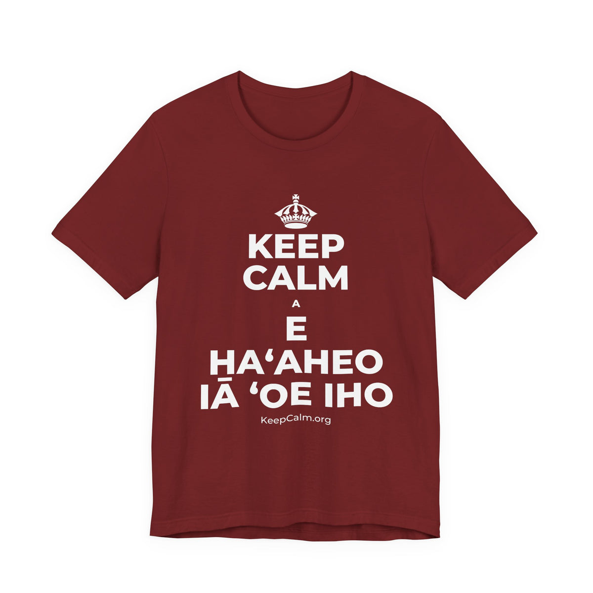 KEEP CALM A E HAʻAHEO IĀ ʻOE IHO T-Shirt (Baby Blue–Silver)