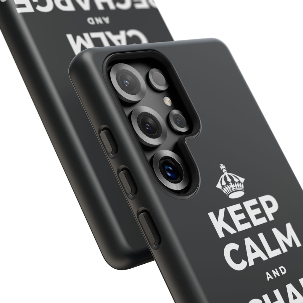 KEEP CALM AND RECHARGE, NO GUILT Phone Case (Dark)