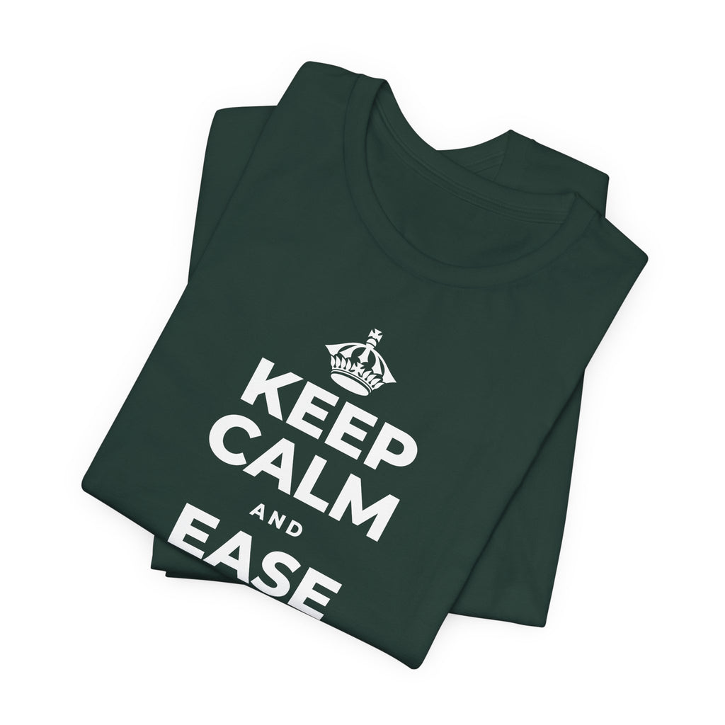 KEEP CALM AND EASE INTO THE WEEK T-Shirt (White–Asphalt)