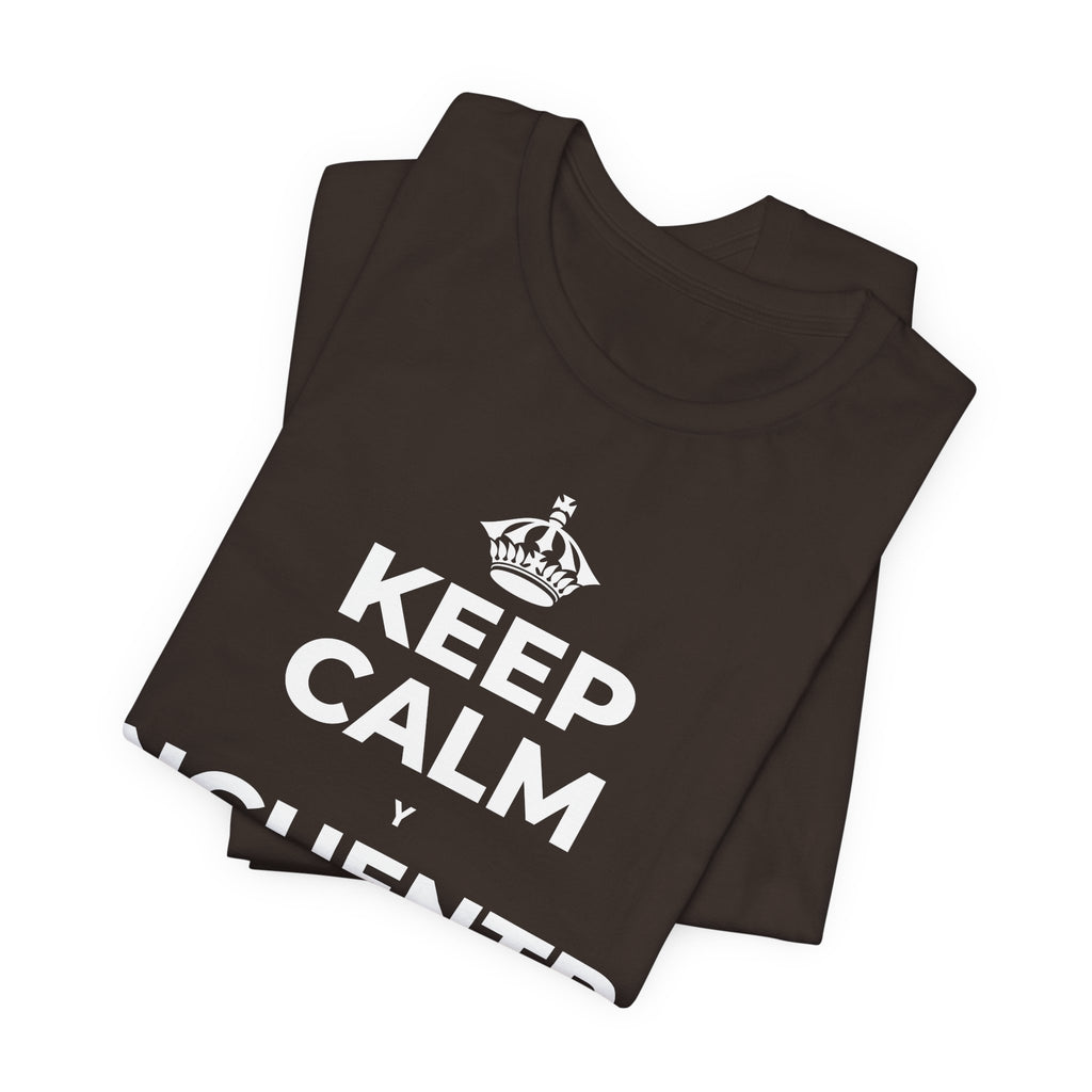 KEEP CALM Y ENCUENTRA TU CENTRO T-Shirt (Soft Cream–Heather Mauve)