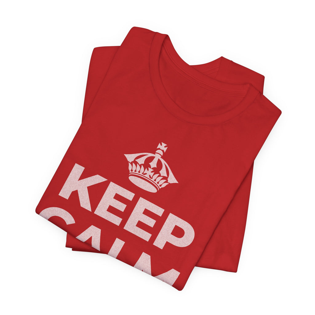 KEEP CALM AND 相信好事正在路上 T-Shirt (White–Asphalt)