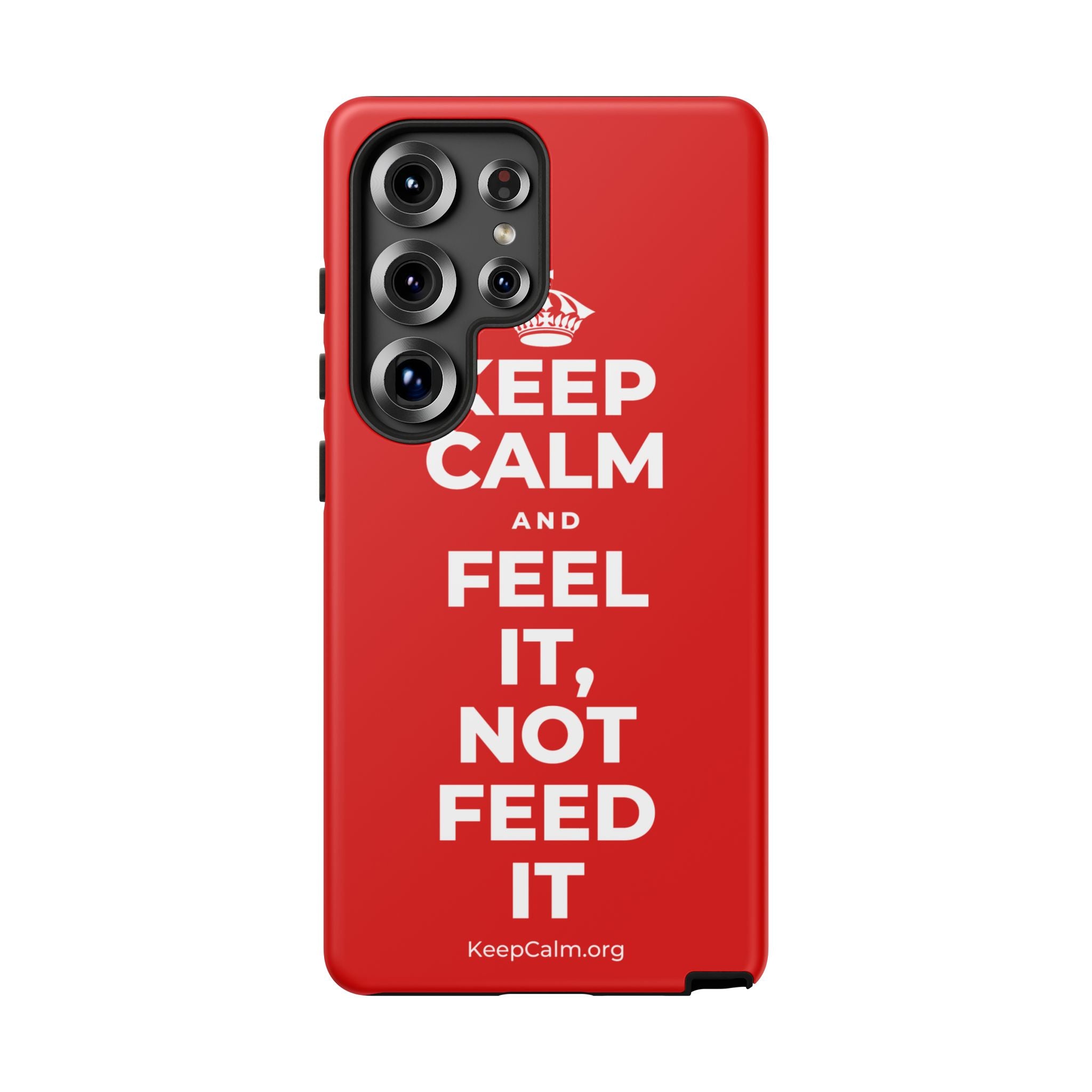 KEEP CALM AND FEEL IT, NOT FEED IT Phone Case