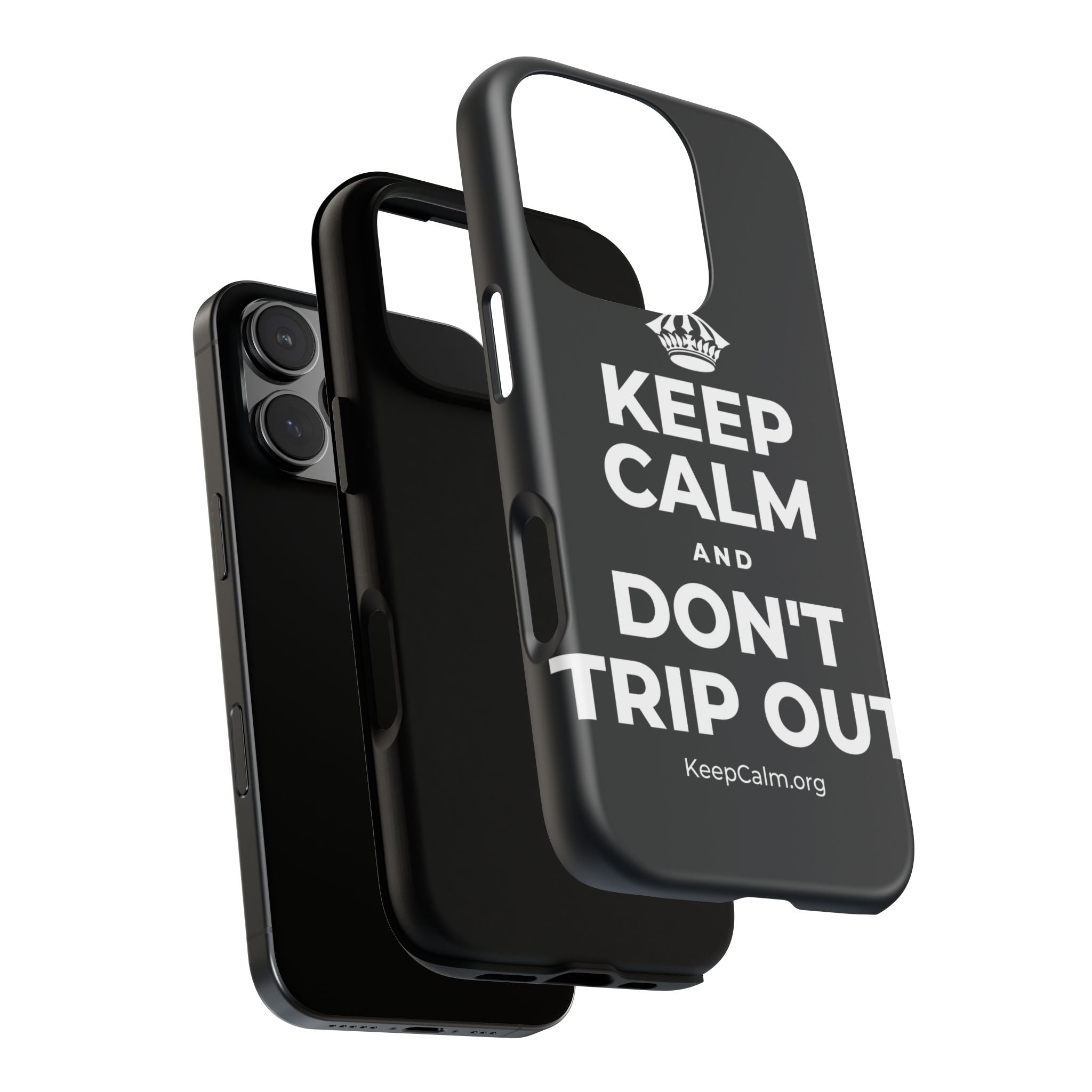 KEEP CALM AND DON'T TRIP OUT Phone Case (Dark)