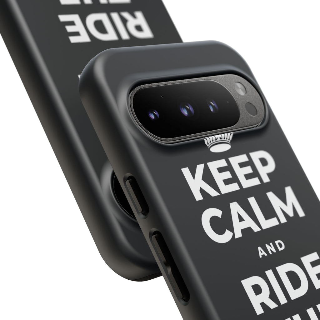 KEEP CALM AND RIDE THE GOOD WAVE Phone Case (Dark)