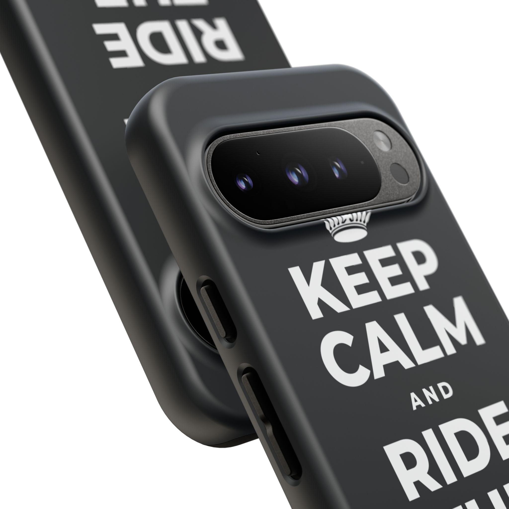 KEEP CALM AND RIDE THE GOOD WAVE Phone Case (Dark)