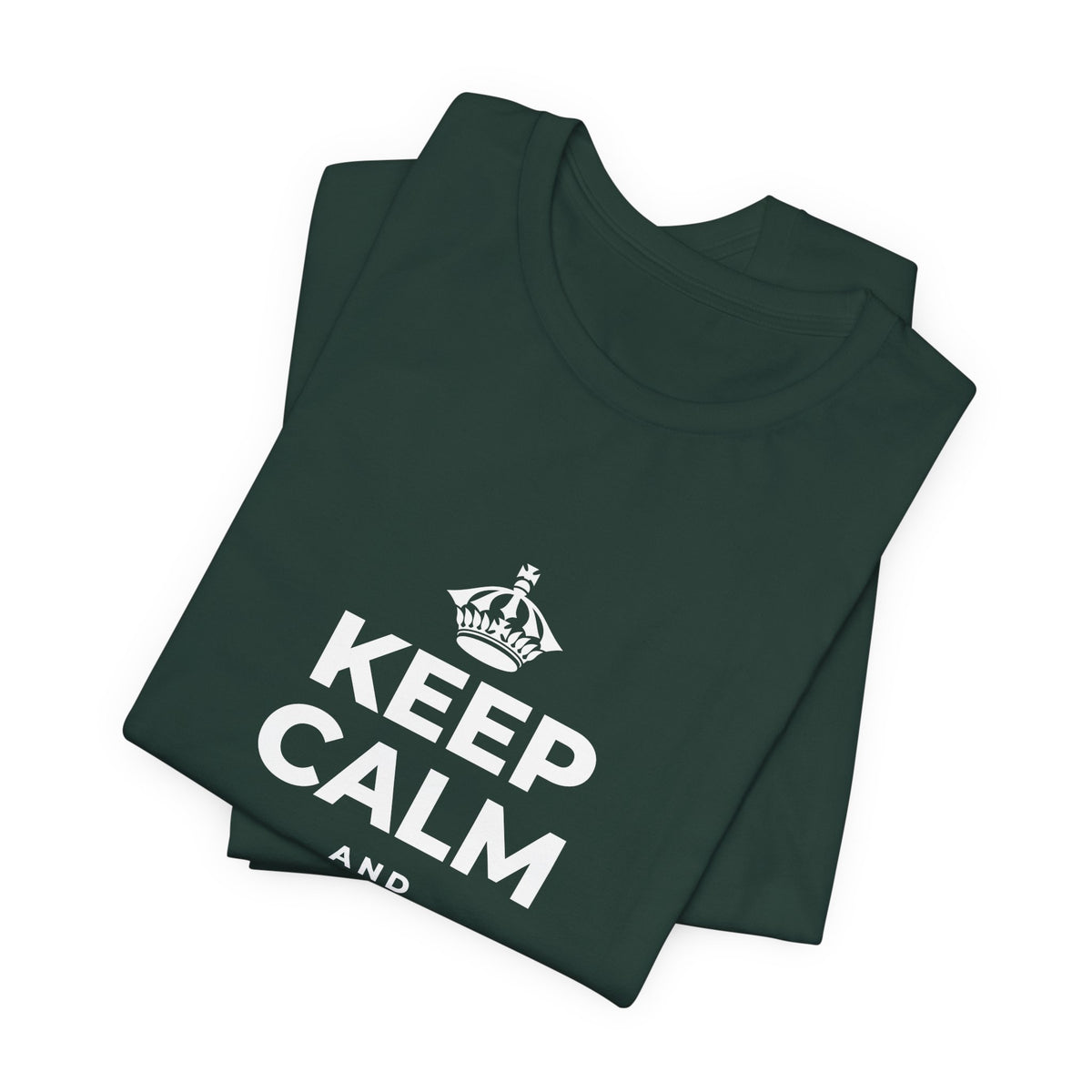KEEP CALM AND HIGH FIVE SOMEONE T-Shirt (White–Asphalt)