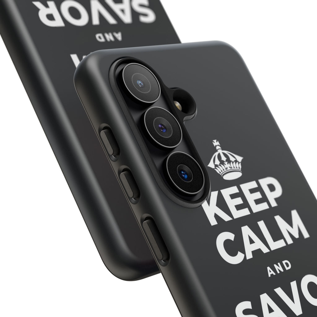 KEEP CALM AND SAVOR THIS MOMENT Phone Case (Dark)