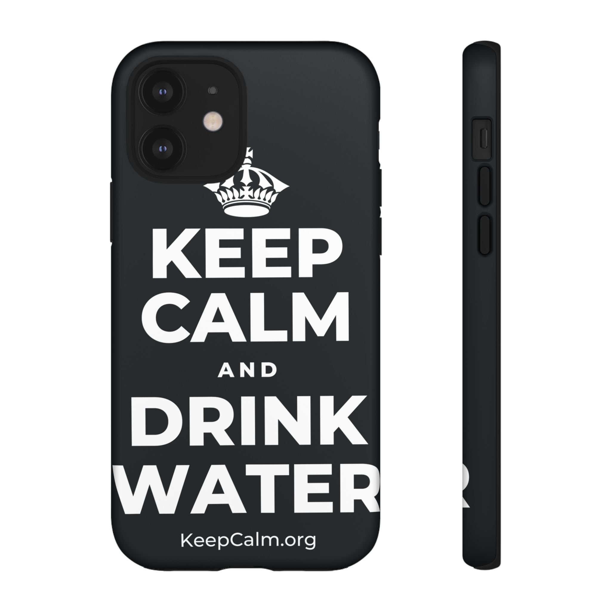 KEEP CALM AND DRINK WATER Phone Case (Dark)